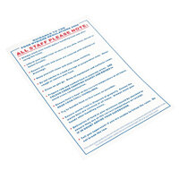 Vogue Food Safety Act 2006 Guidance Sign 330x200mm 13x7 3/4" (Self-Adhesive)