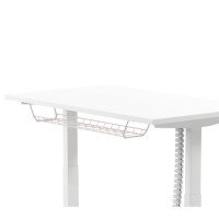 Cable Management Baskets 800mm - Pack of 2 - For 1200mm Wide Leap Height Adjustable Bench Desks White Cable Management Baskets 800mm - Pack of 2 - For 1200mm Wide Leap Height Adjustable Bench Desks White