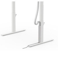 Magnetic Cable Protectors - Pack of 2 - For Leap Height Adjustable Bench Desks  White