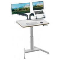 Leitz Ergo Small Electric Height Adjustable Sit Stand Desk with Stand-Up Reminder 130cm Height x 80cm Width x 60cm Depth