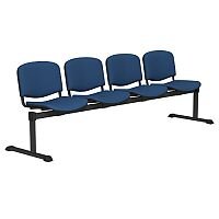 OI Series 4-Seater Bench With Fabric Upholstered Seat Blue E030 OI Series 4-Seater Bench With Fabric Upholstered Seat Blue E030