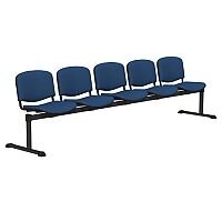OI Series 5-Seater Bench With Fabric Upholstered Seat Blue E030 OI Series 5-Seater Bench With Fabric Upholstered Seat Blue E030