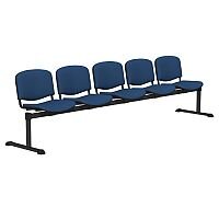 OI Series 5-Seater Bench With Fabric Upholstered Seat Blue E030