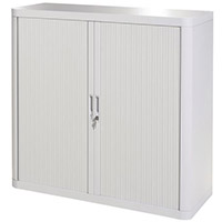 Paperflow Easy Office Cupboard 1 Metre Grey/Grey with 2 Shelves EE000005