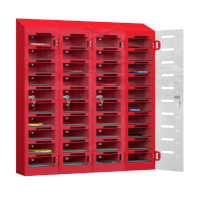 Phonesafe PLUS 40 Compartment Locker Flame Red