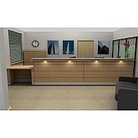 Long Straight Wooden Reception Desk RD60