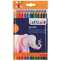 Derwent Lakeland Jumbo Colouring Pencils Assorted (Pack of 12) 33326 Derwent Lakeland Jumbo Colouring Pencils Assorted (Pack of 12) 33326