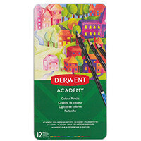 Derwent Academy Colouring Pencils Tin Assorted (Pack of 12) 2301937 Derwent Academy Colouring Pencils Tin Assorted (Pack of 12) 2301937