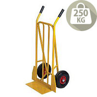 General Use Yellow Sack Truck With Pneumatic Wheels Capacity 250kg 382849