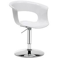 Miss B Up Antishock Chair With Chrome Height Adjustable Revolving Trumpet Base Glossy White Miss B Up Antishock Chair With Chrome Height Adjustable Revolving Trumpet Base Glossy White