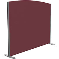 Sprint Eco Freestanding Screen Curved Top W1400xH1200-1000mm Wine - With Stabilising Feet