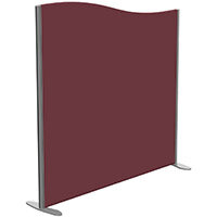 Sprint Eco Freestanding Screen Wave Top W1400xH1400-1200mm Wine - With Stabilising Feet