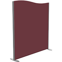 Sprint Eco Freestanding Screen Wave Top W1400xH1600-1400mm Wine - With Stabilising Feet