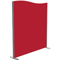 Sprint Eco Freestanding Screen Wave Top W1400xH1600-1400mm Red - With Stabilising Feet