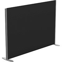 Sprint Eco Freestanding Screen Straight Top W1600xH1100mm Black - With Stabilising Feet