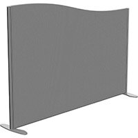Sprint Eco Freestanding Screen Wave Top W1600xH1100-900mm Grey - With Stabilising Feet