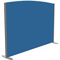 Sprint Eco Freestanding Screen Curved Top W1600xH1200-1000mm Blue - With Stabilising Feet