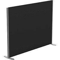 Sprint Eco Freestanding Screen Straight Top W1600xH1200mm Black - With Stabilising Feet