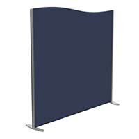 Sprint Eco Freestanding Screen Wave Top W1600xH1600-1400mm Dark Blue - With Stabilising Feet