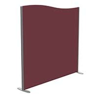 Sprint Eco Freestanding Screen Wave Top W1600xH1600-1400mm Wine - With Stabilising Feet