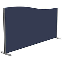 Sprint Eco Freestanding Screen Wave Top W1800xH1000-800mm Dark Blue - With Stabilising Feet