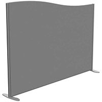 Sprint Eco Freestanding Screen Wave Top W1800xH1300-1100mm Grey - With Stabilising Feet