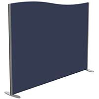 Sprint Eco Freestanding Screen Wave Top W1800xH1400-1200mm Dark Blue - With Stabilising Feet