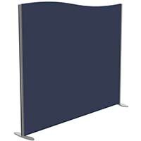 Sprint Eco Freestanding Screen Wave Top W1800xH1600-1400mm Dark Blue - With Stabilising Feet