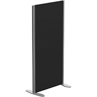 Sprint Eco Freestanding Screen Straight Top W600xH1200mm Black - With Stabilising Feet