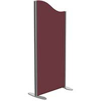 Sprint Eco Freestanding Screen Wave Top W600xH1300-1100mm Wine - With Stabilising Feet