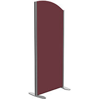 Sprint Eco Freestanding Screen Curved Top W600xH1400-1200mm Wine - With Stabilising Feet