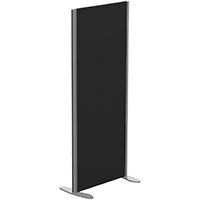 Sprint Eco Freestanding Screen Straight Top W600xH1400mm Black - With Stabilising Feet