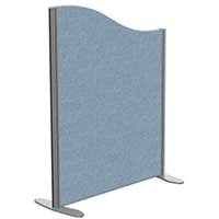 Sprint Eco Freestanding Screen Wave Top W800xH1000-800mm Light Blue - With Stabilising Feet
