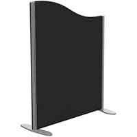 Sprint Eco Freestanding Screen Wave Top W800xH1000-800mm Black - With Stabilising Feet