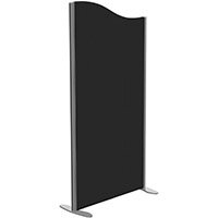 Sprint Eco Freestanding Screen Wave Top W800xH1600-1400mm Black - With Stabilising Feet