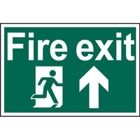 Spectrum Industrial Fire Exit RM Arrow Up S/A PVC Sign 300x200mm 1505 Spectrum Industrial Fire Exit RM Arrow Up S/A PVC Sign 300x200mm 1505