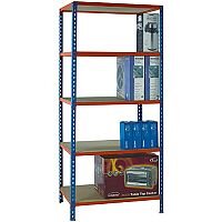 Standard Duty Painted Orange Shelf Unit Blue W900xD500xH2000mm 378970