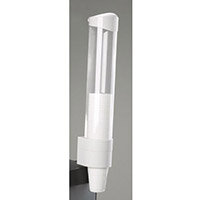 Cup Dispenser White Plastic