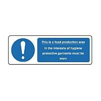 Self Adhesive Vinyl Food Processing And Hygiene Sign This Is A Food Production Area Landscape Self Adhesive Vinyl Food Processing And Hygiene Sign This Is A Food Production Area Landscape