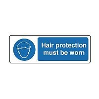 Self Adhesive Vinyl Food Processing And Hygiene Sign Hair Protection Must Be Worn Self Adhesive Vinyl Food Processing And Hygiene Sign Hair Protection Must Be Worn