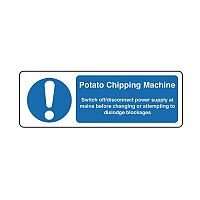 Self Adhesive Vinyl Food Processing And Hygiene Sign Potato Chipping Machine Self Adhesive Vinyl Food Processing And Hygiene Sign Potato Chipping Machine