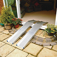Aluminium Telescopic Folding Channel Ramp WxL 195x2800mm
