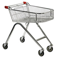 Nesting Supermarket Shopping Trolley Capacity 70 Litres