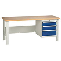 Medium Duty Workbench With 1 Triple Drawer Unit H840 x L1800 x D650mm Medium Duty Workbench With 1 Triple Drawer Unit H840 x L1800 x D650mm
