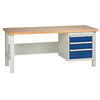 Medium Duty Workbench With 1 Triple Drawer Unit H840 x L1800 x D650mm