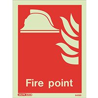 Photoluminescent Fire Point Location Sign HxW 200x150mm Photoluminescent Fire Point Location Sign HxW 200x150mm
