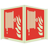 Photoluminescent Fire Hose Location Sign Panoramic HxW 150x400mm Photoluminescent Fire Hose Location Sign Panoramic HxW 150x400mm