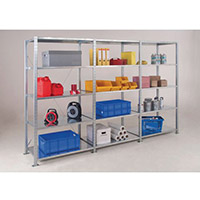 Heavy Duty Galvanised Boltless Shelving Starter Bay HxWxDmm 2000x1000x700