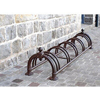 Victoriana Floor Mounted Cycle Rack Brown