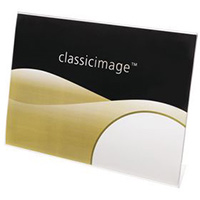 Counter/Desk Top Sign/Poster Holder A4 Landscape Slanted